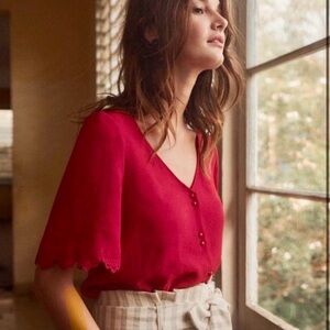SEZANE Aretha Blouse, size Small (4/36)